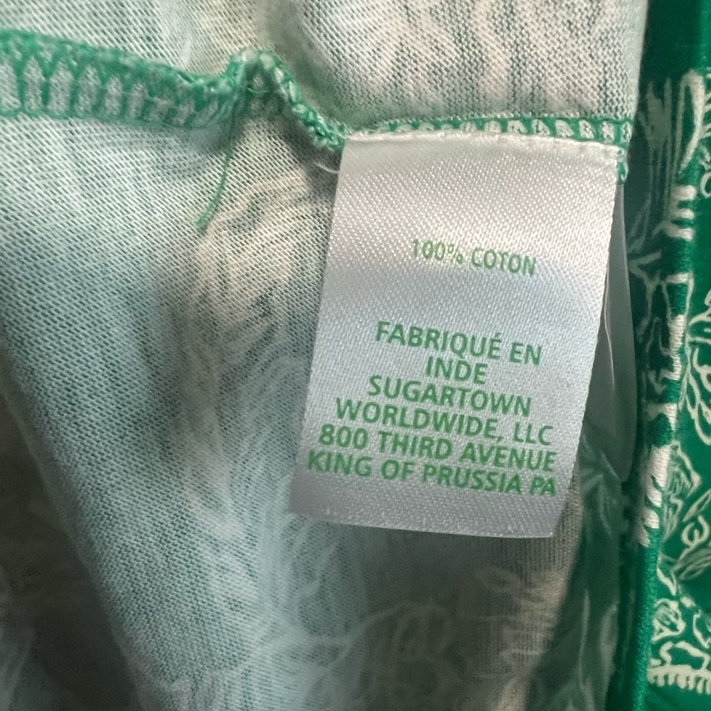 Lilly Pulitzer Emery Dress Fiddle Leaf Green Safari Size Large New with Tags - Picture 4 of 8
